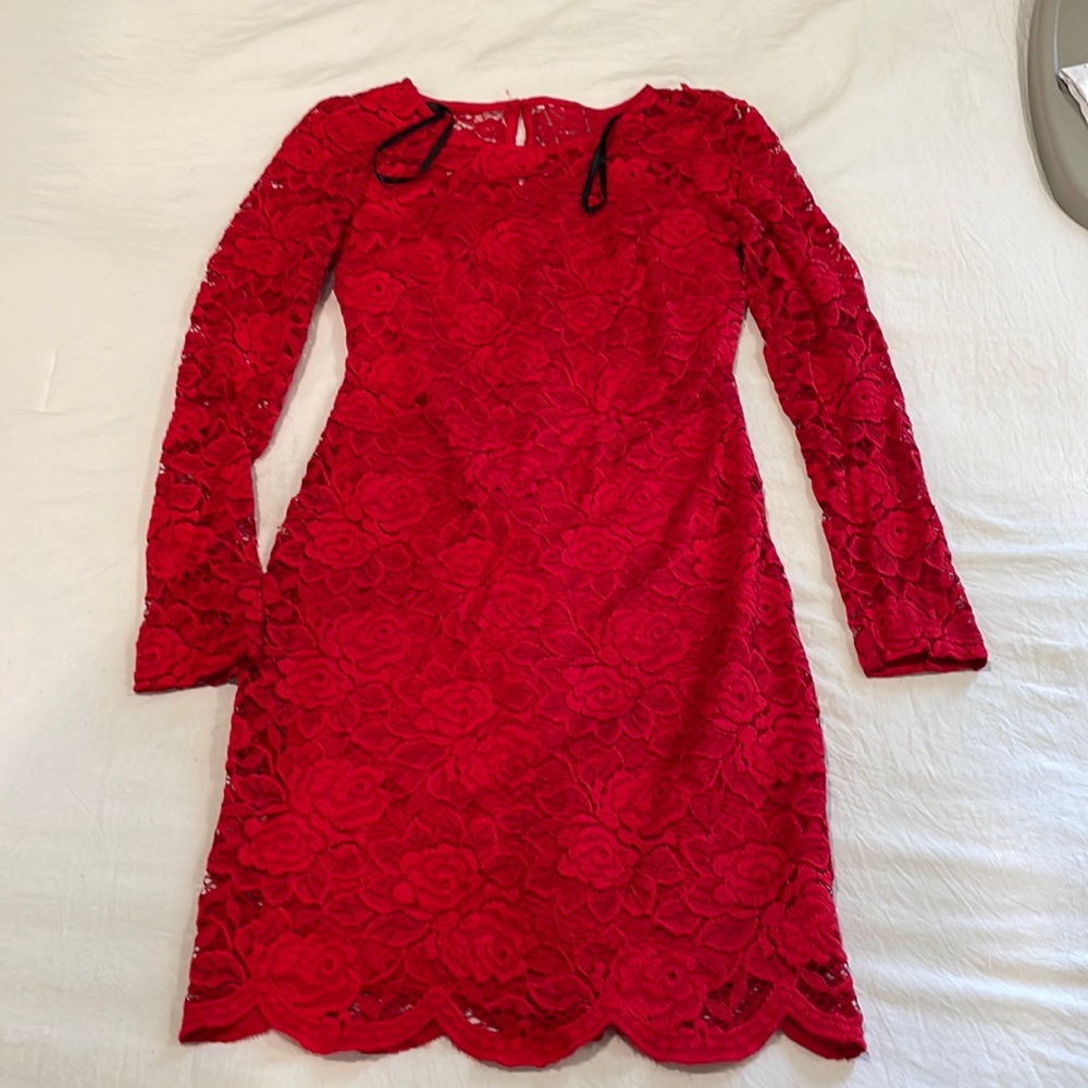 Red mini dress